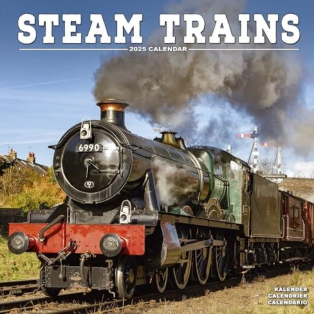 Steam Trains Calendar 2025  Square Trains Wall Calendar - 16 Month-9781804604892