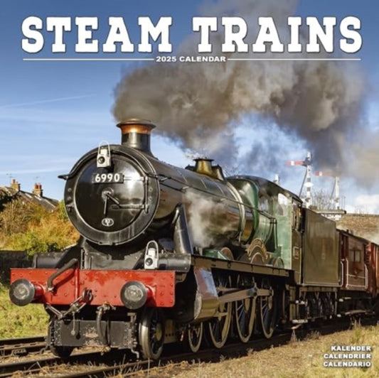 Steam Trains Calendar 2025  Square Trains Wall Calendar - 16 Month-9781804604892