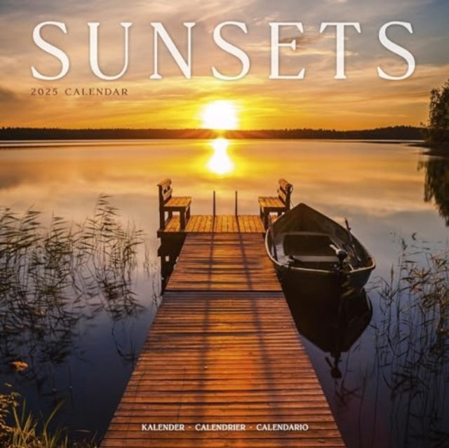 Sunsets Calendar 2025  Square Travel Wall Calendar - 16 Month-9781804604908