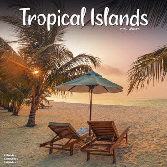 Tropical Islands Calendar 2025  Square Travel Wall Calendar - 16 Month-9781804604939
