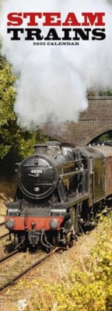 Steam Trains Slim Calendar 2025  Trains Slimline Calendar - 12 Month-9781804605356