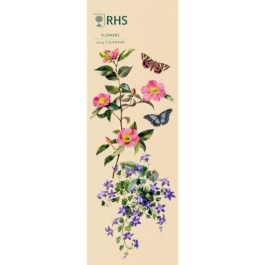 RHS Fruit And Flowers Slim Calendar 2025-9781835270097