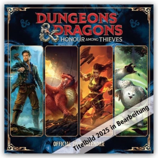 Dungeons & Dragons Month to View Square Calendar Official Product 2025-9781835270714