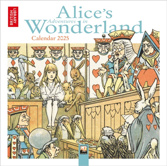 British Library: Alice's Adventures in Wonderland Mini Wall Calendar 2025 (Art Calendar)-9781835621097