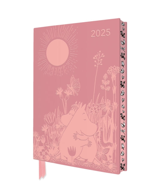 Moomin Love 2025 Artisan Art Vegan Leather Diary Planner - Page to View with Notes-9781835621585