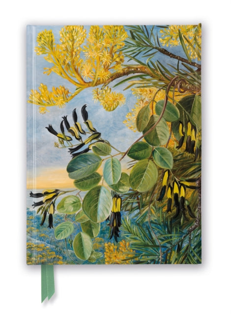 Kew: Marianne North: Flowers of the Flame-Tree and Yellow and Black Twiner, West Australia (Foiled Journal)-9781839644672