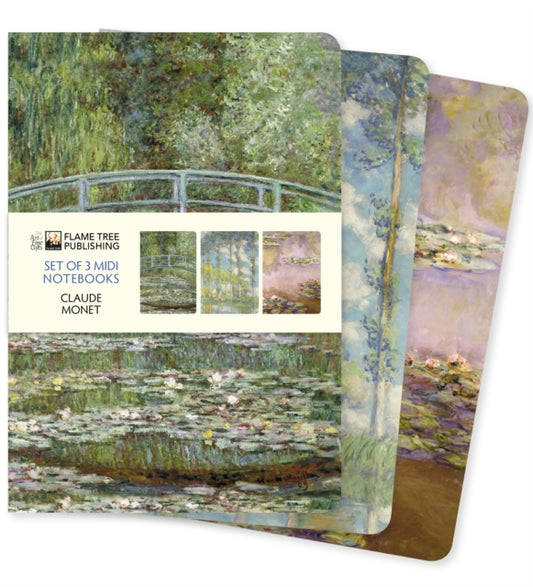Claude Monet Set of 3 Midi Notebooks-9781839648625
