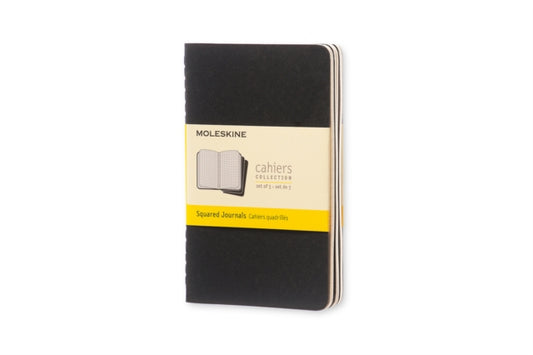 Moleskine Squared Cahier - Black Cover (3 Set)-9788883704901