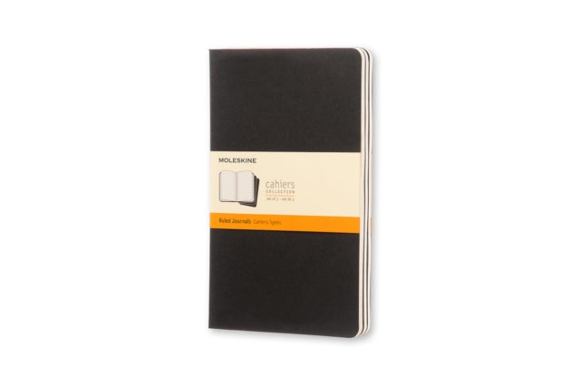 Moleskine Ruled Cahier L - Black Cover (3 Set)-9788883704956