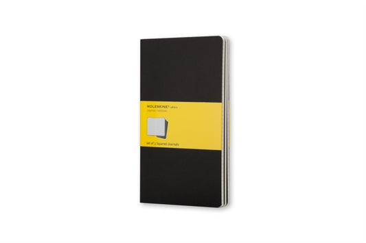 Moleskine Squared Cahier L - Black Cover (3 Set)-9788883704963