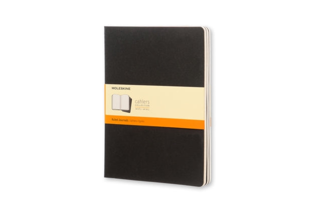 Moleskine Ruled Cahier Xl - Black Cover (3 Set)-9788883705014