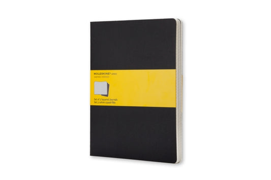 Moleskine Squared Cahier Xl - Black Cover (3 Set)-9788883705021