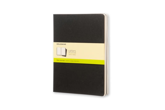 Moleskine Plain Cahier Xl - Black Cover (3 Set)-9788883705038